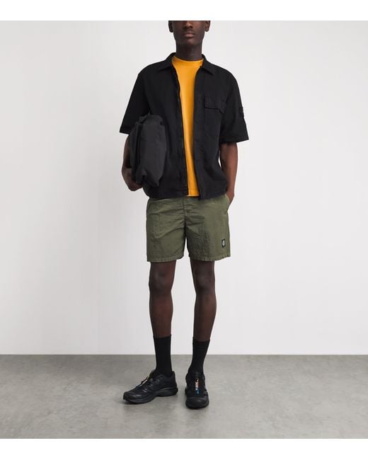 Stone Island Orange Organic Cotton Logo T-Shirt for men