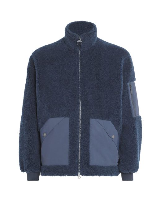 Barbour Blue Fleece Weardale Jacket for men