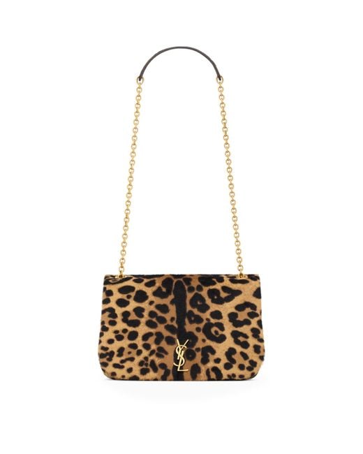 Saint Laurent White Mini Jamie 4.3 Leopard Print Shoulder Bag