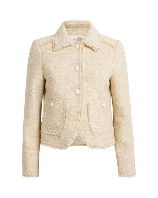 ME+EM Natural Fringed Short Jacket