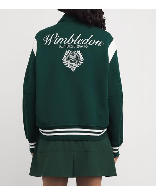 Polo Ralph Lauren Green Cotton-Blend Embroidered Bomber Jacket