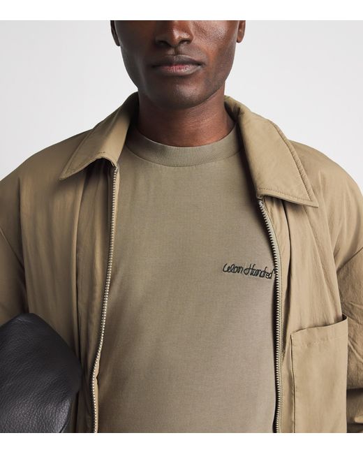 Won Hundred Green Cotton Italic Logo T-Shirt for men