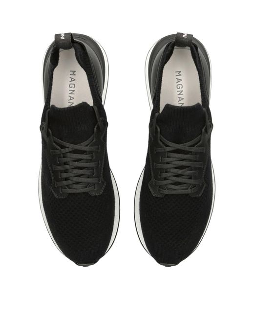 Magnanni Shoes Black Grafton Sneakers for men