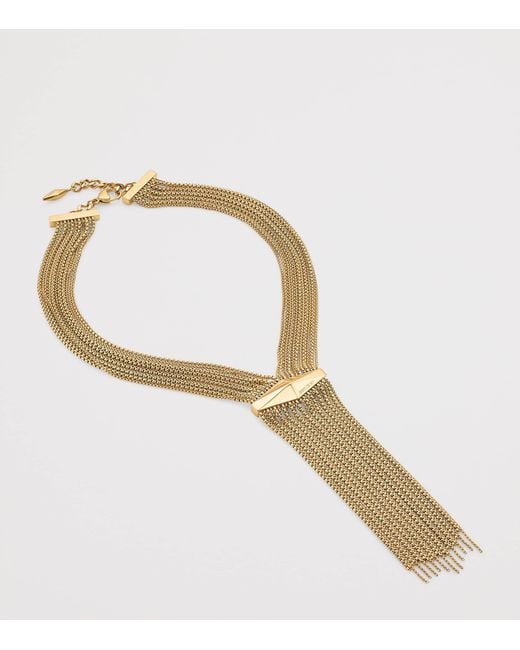 Jimmy Choo Metallic Crystal-Embellished Zandra Necklace