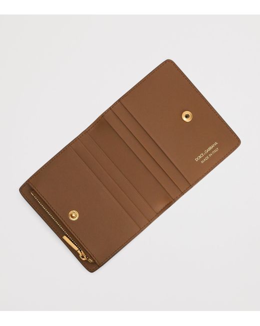 Dolce & Gabbana Brown Calfskin French Flap Wallet
