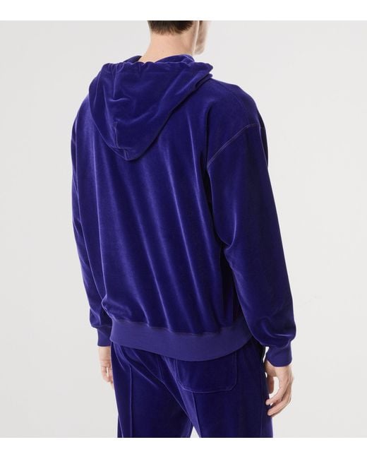Tom Ford Purple Velour Hoodie for men