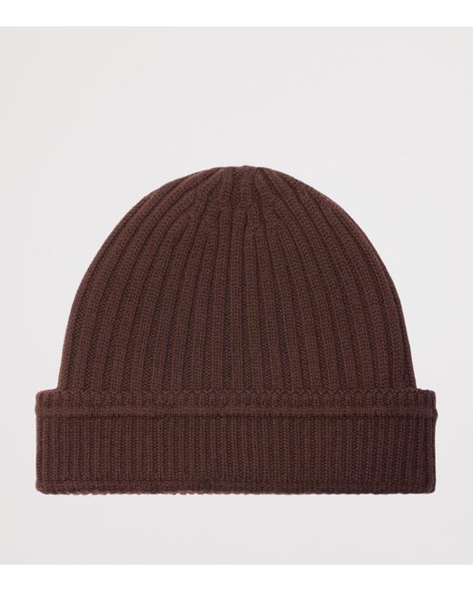 Burberry Brown Wool Logo Beanie for men