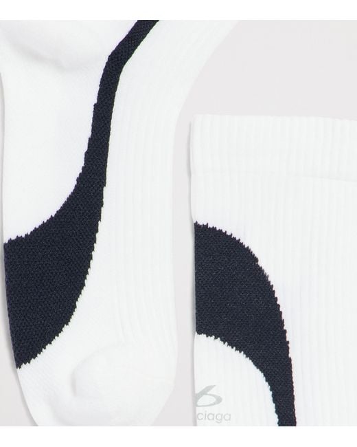 Balenciaga Blue Wave Print Socks for men
