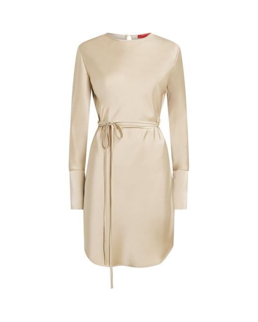 MAX&Co. Natural Satin Mini Dress