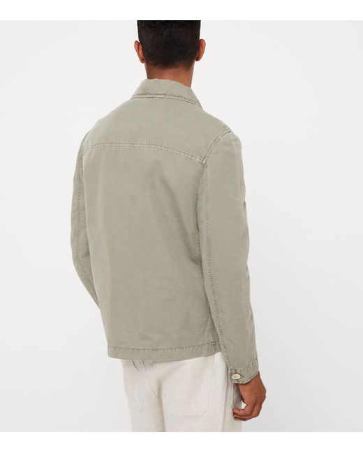 Brunello Cucinelli Gray Cotton-linen Overshirt for men