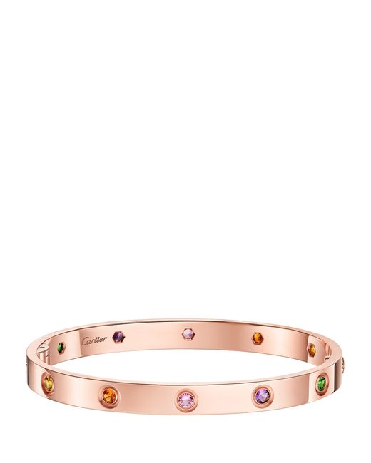 Cartier Pink And Gemstone Love Bracelet