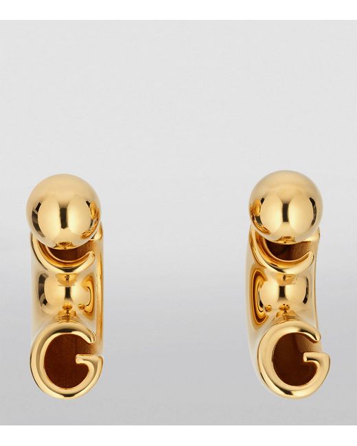 Gucci Metallic Hollow G Motif Earrings