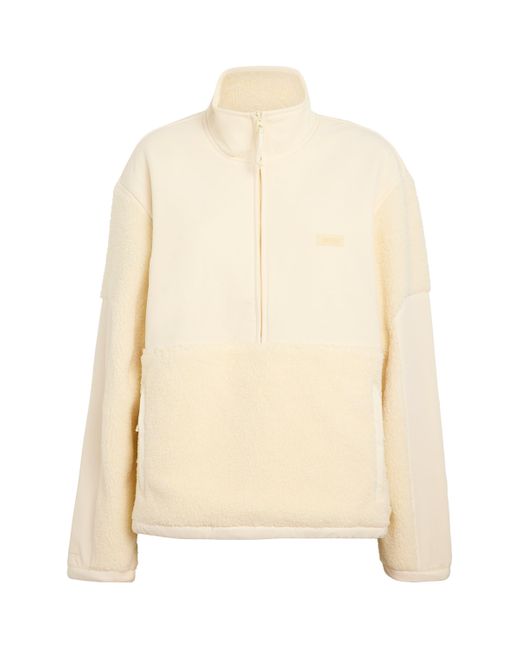Skims Natural Teddy Oversized Quarter-Zip Sweater