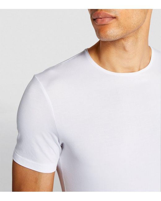 Derek Rose White Modal Micro T-shirt for men
