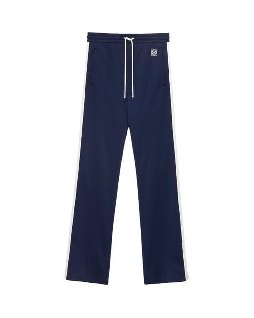 Loewe Blue Anagram Side-Stripe Sweatpants