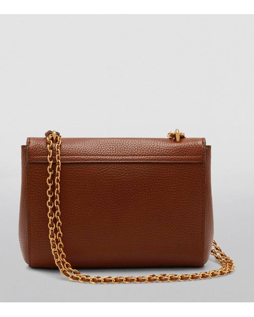 Mulberry Brown Lily Grained-leather Shoulder Bag