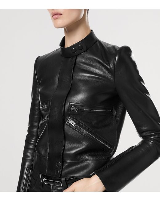 Tom Ford Black Lamb Leather Biker Jacket