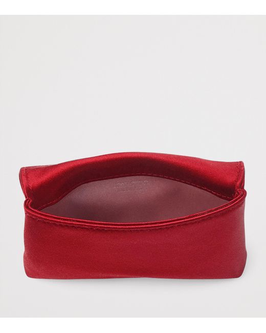 Jimmy Choo Red Soft Bow Card Holder