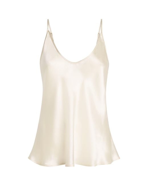 L'Agence White Silk Lexi Camisole