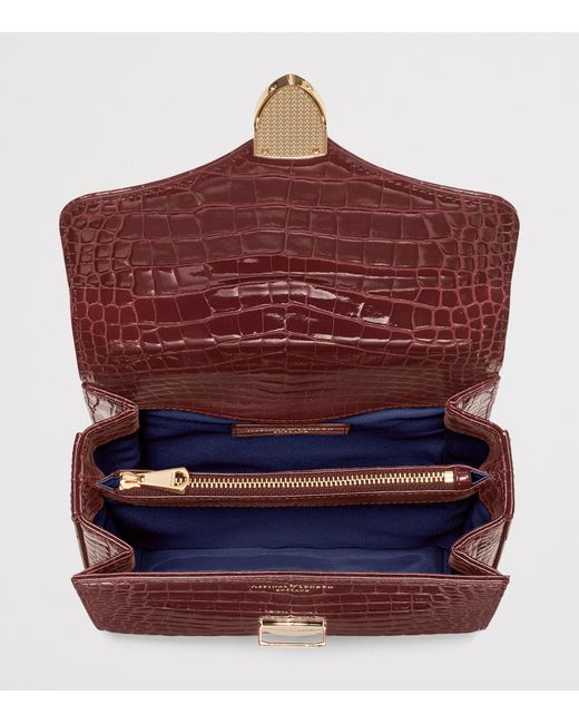 Aspinal Red Midi Mayfair Top-Handle Bag