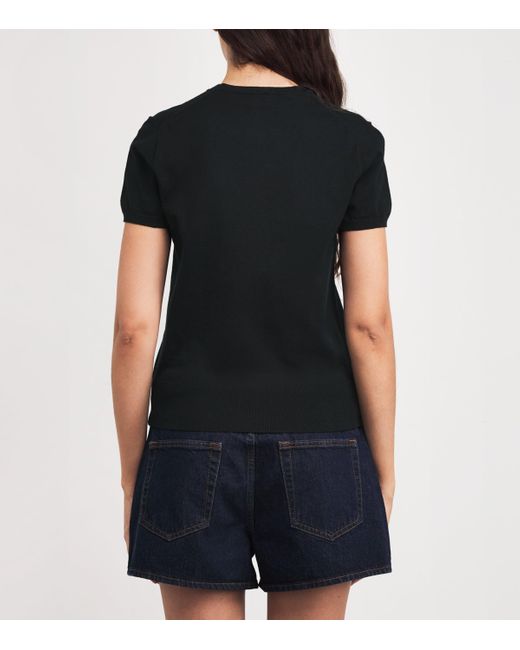 Polo Ralph Lauren Black Cotton-Blend Polo Pony T-Shirt