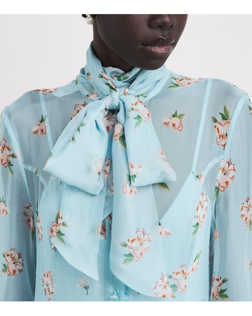 LEO LIN Blue Floral Lilith Maxi Dress
