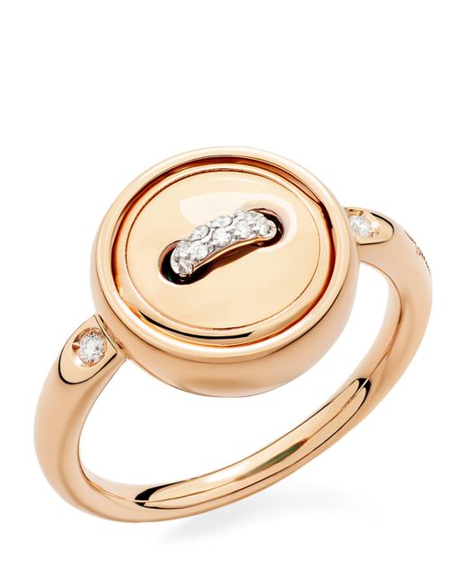 Pomellato Metallic Diamond And Pom Pom Dot Ring