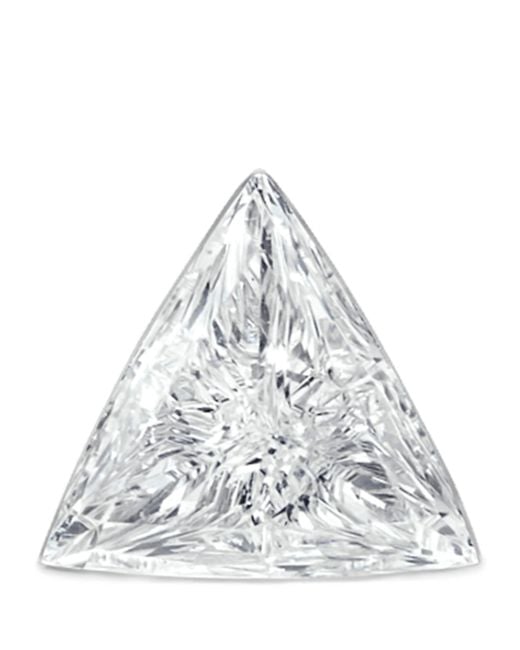 Maria Tash White Invisible Set Triangle Diamond Threaded Stud Earring