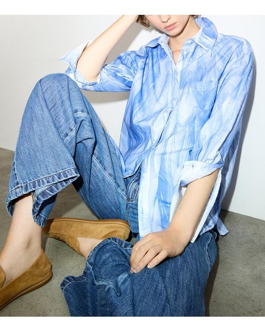 MAX&Co. Blue Garment-Dyed Shirt