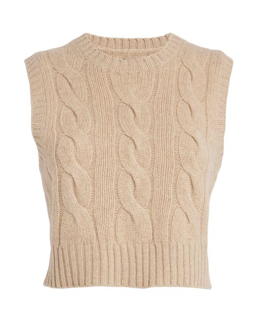 Polo Ralph Lauren Natural Wool-Cashmere Cropped Vest