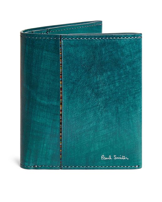 Paul Smith Green Leather Brushstroke Wallet for men