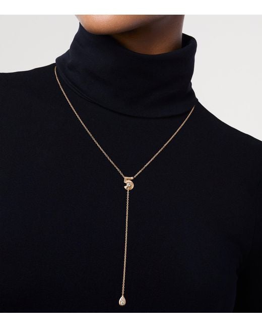Chanel White And Diamond Extrait De N°5 Necklace