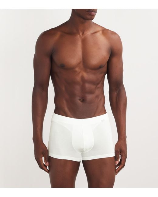 Hanro White Natural Function Trunks for men