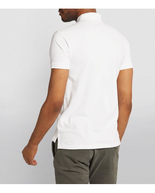 Polo Ralph Lauren White Cotton Mesh Slim-fit Polo Shirt for men