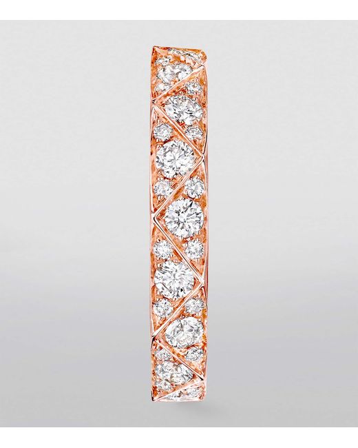 Graff Pink Rose Gold And Diamond Lg Signature Ring