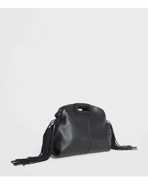 Maje Black Mini Leather Miss M Top-Handle Bag