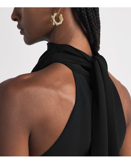 Cult Gaia Black Fringe-Detail Noosha Maxi Dress