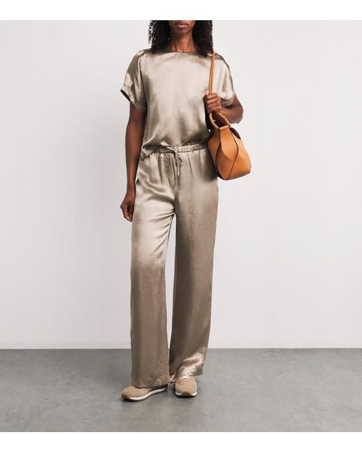 Jonathan Simkhai Natural Satin Addison T-Shirt