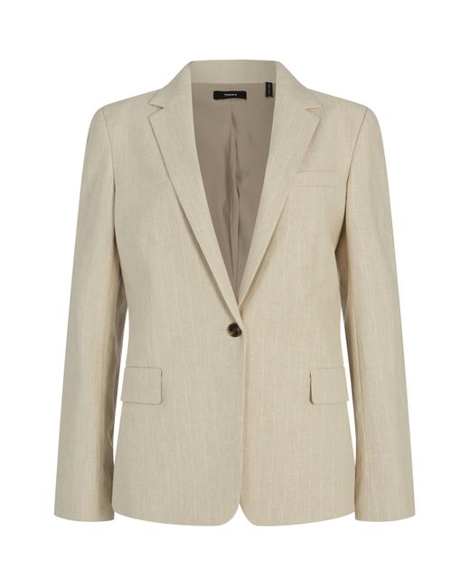 Theory Natural Linen-Blend Slim Blazer