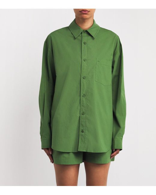 Matteau Green Organic Cotton Oversized Shirt