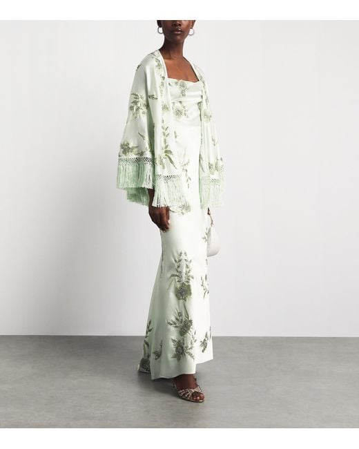 Alice + Olivia White Marlene Shawl Scarf