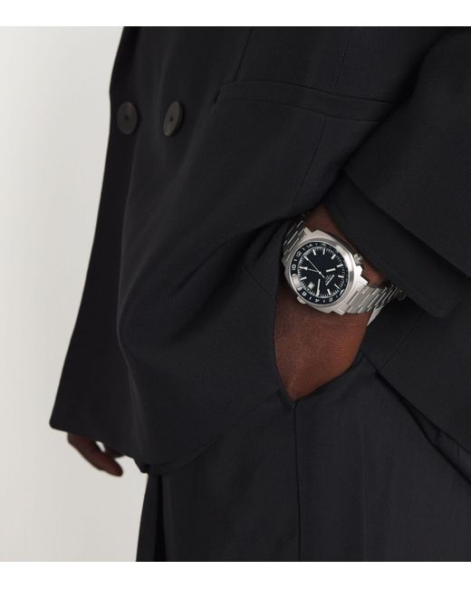 BAMFORD LONDON Metallic Stainless Steel Gmt Black Tie Watch 40mm for men