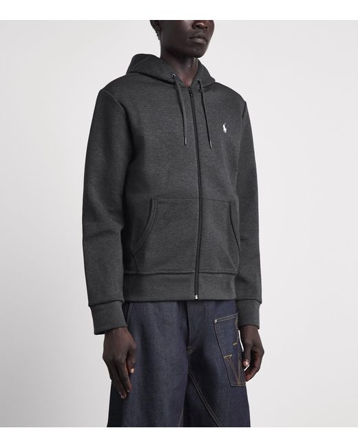 Polo Ralph Lauren Black Polo Pony Zip-Up Hoodie for men