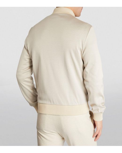 Marco Pescarolo Natural Silk-blend Zip-up Jacket for men