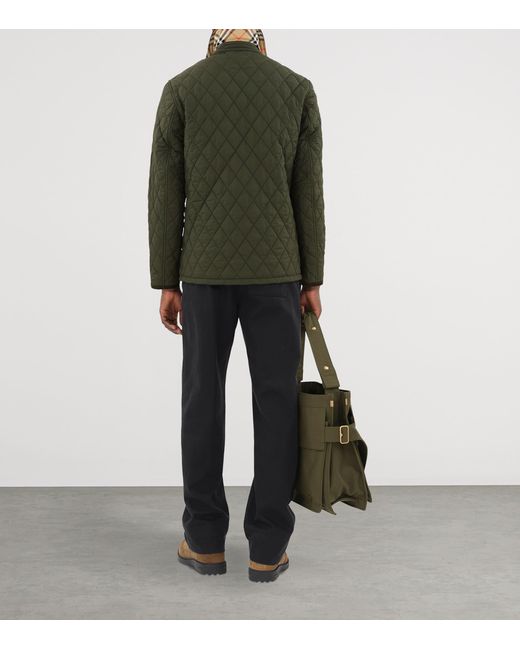 Burberry Green Quilted Barn Jacket for men