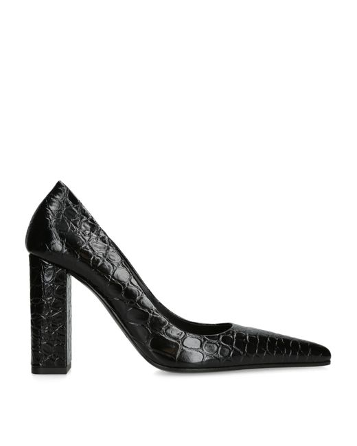 Alaïa Black Leather Point-Toe Pumps 90