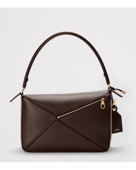 Loewe Brown Medium Leather Puzzle Top-Handle Bag