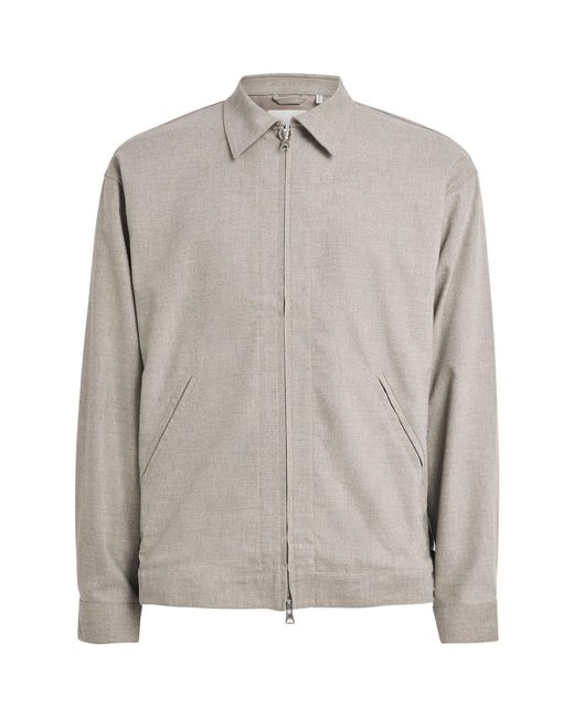 NN07 Gray Petrus Zip-Up Jacket for men