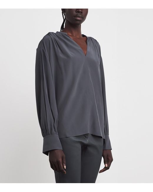 Joseph Gray Silk Blondel Blouse
