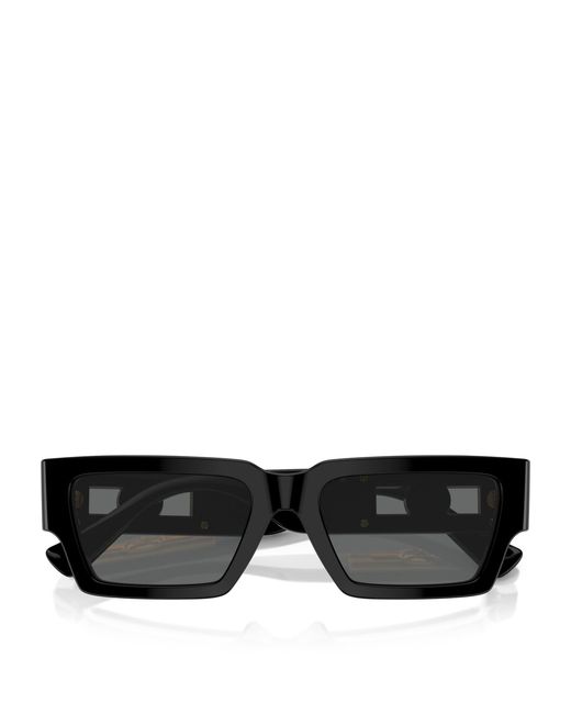 Versace Black Acetate Medusa-Detail Sunglasses